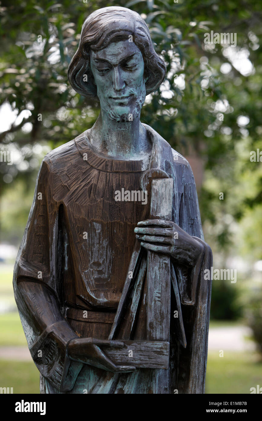 Statue de Saint Joseph dans la mission de Nombre de Dios Banque D'Images