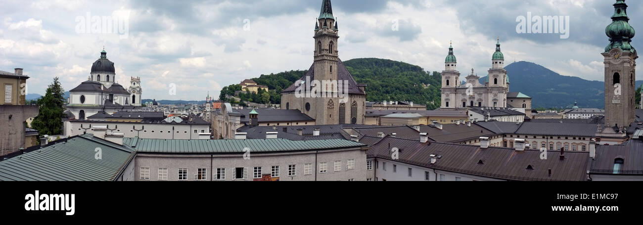 Panorama de la ville de Salzbourg Banque D'Images
