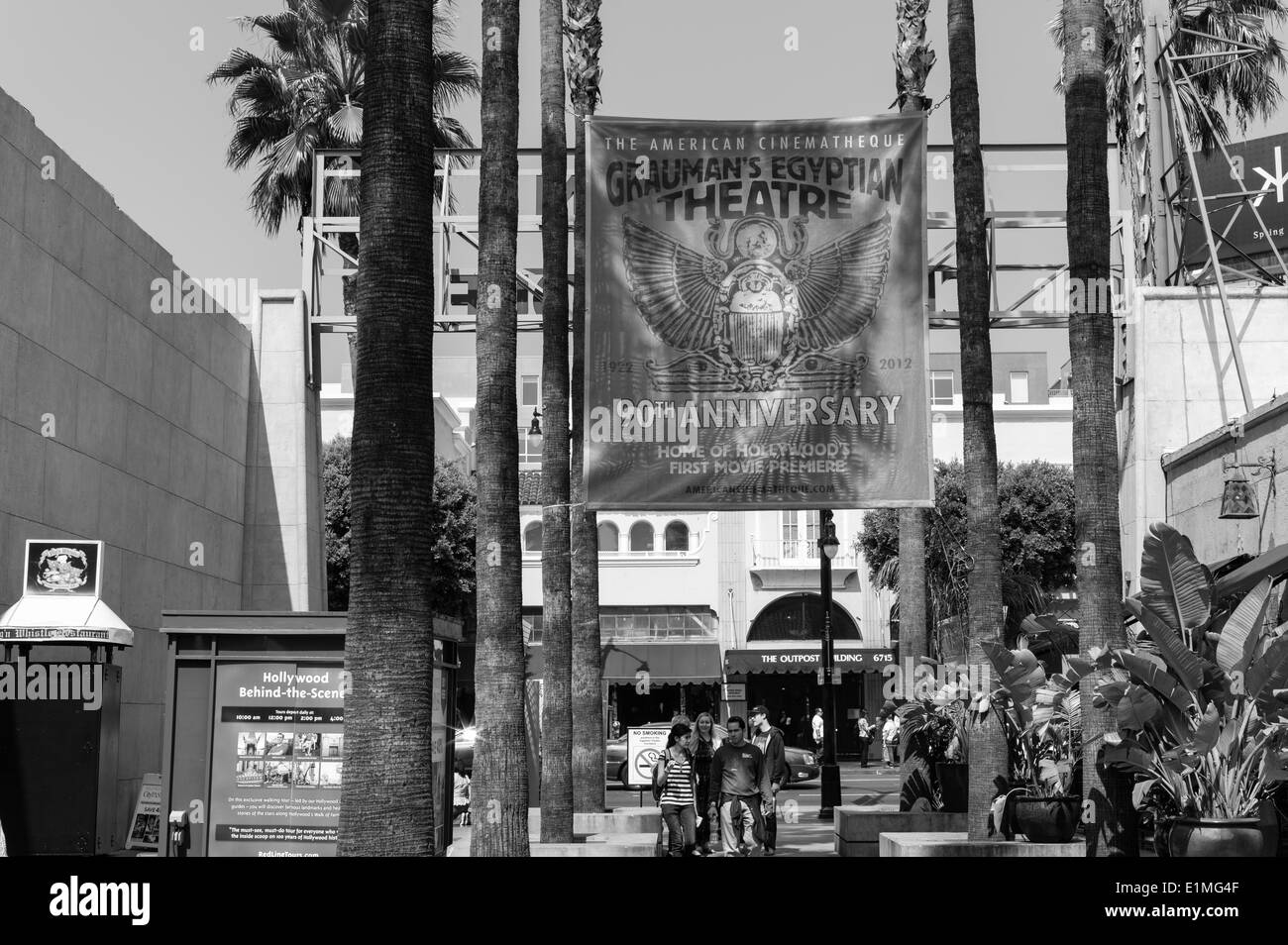 Hollywood Boulevard Egyptian Theatre. Banque D'Images