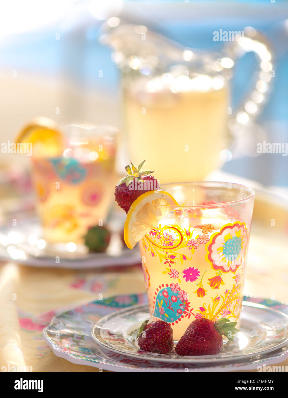 Limonade aux fraises Banque D'Images
