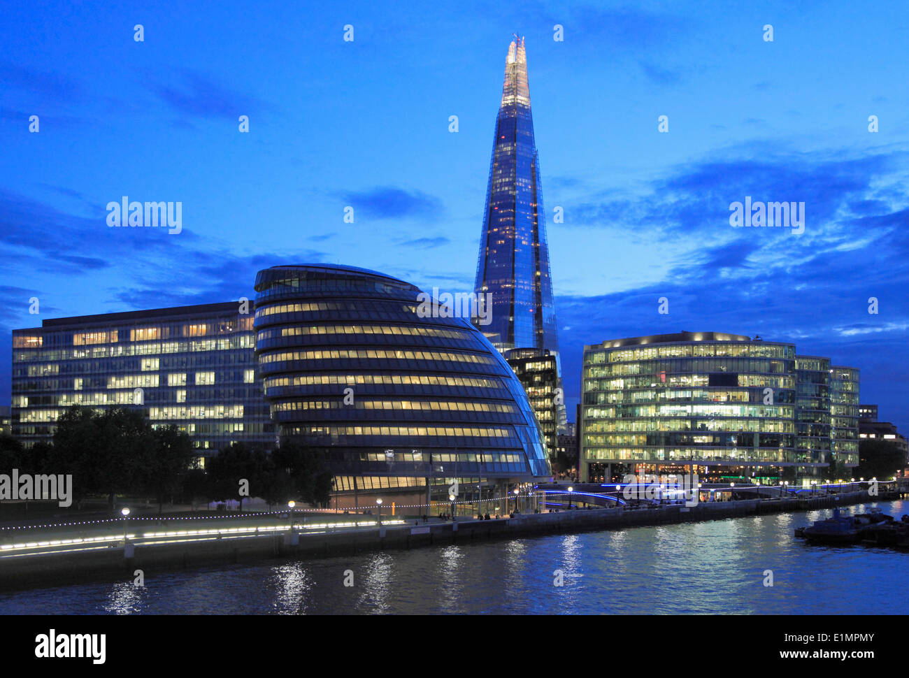 Royaume-uni, Angleterre, Londres, l'hôtel de ville, le Shard, ligne d'horizon, Banque D'Images