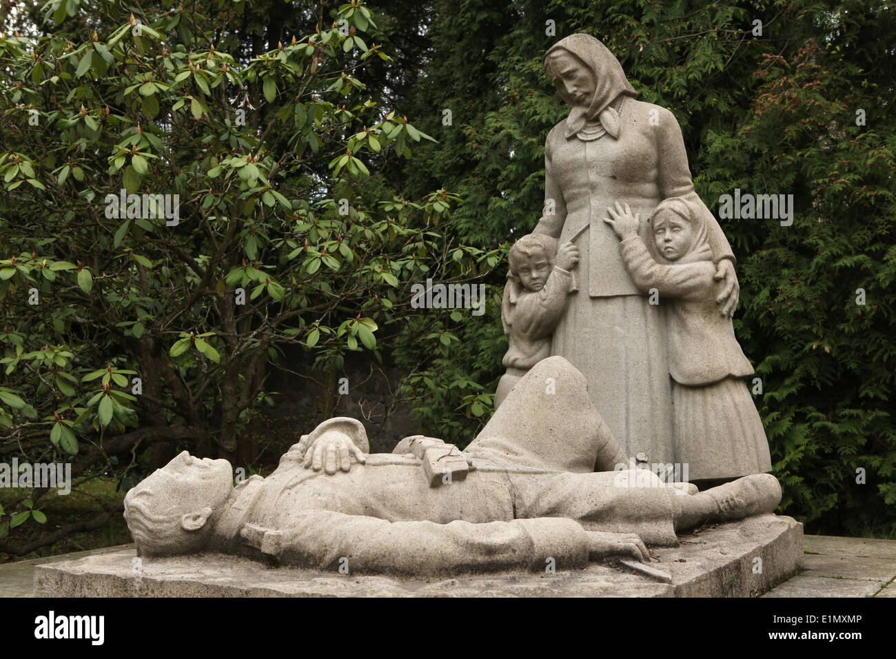 Monument aux morts des soldats ukrainiens au cimetière Ruprechtice à Liberec, en Bohême du Nord, en République tchèque. Banque D'Images