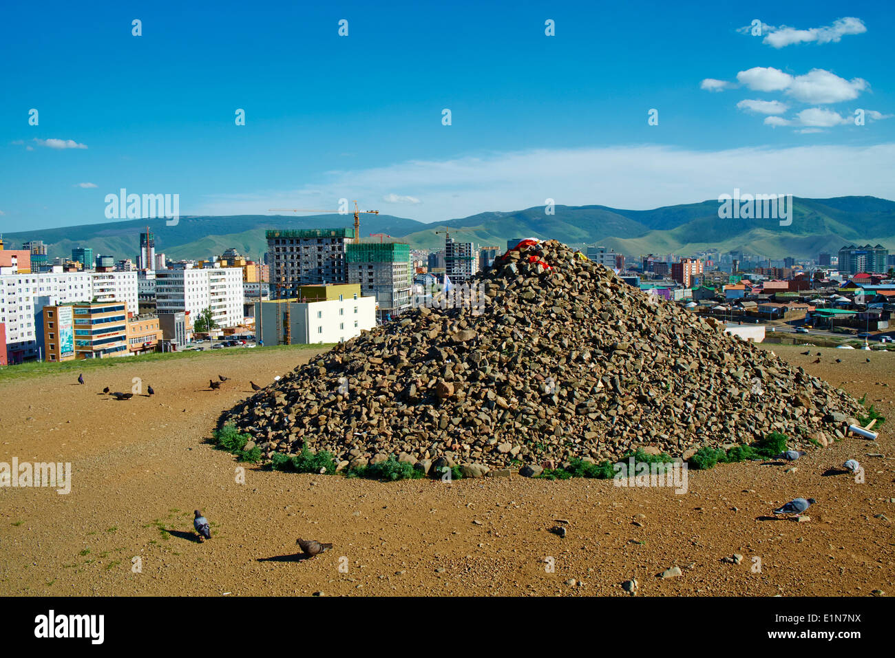 La Mongolie, Oulan-Bator, paysage urbain de Tasgany Ovoo Banque D'Images