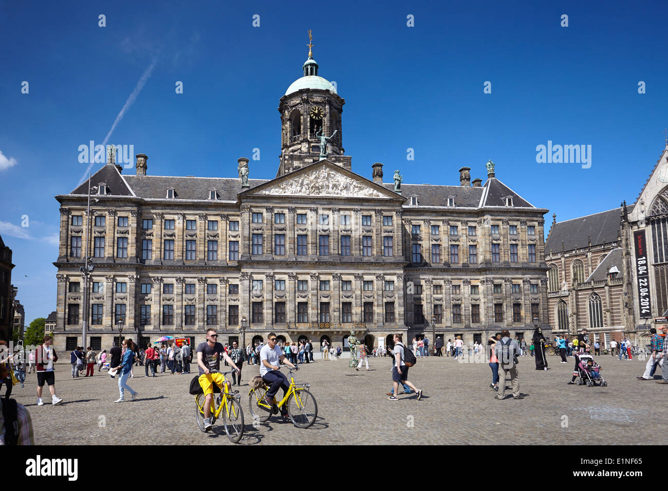 Amsterdam - Palais Royal, la place Dam, Pays-Bas Banque D'Images
