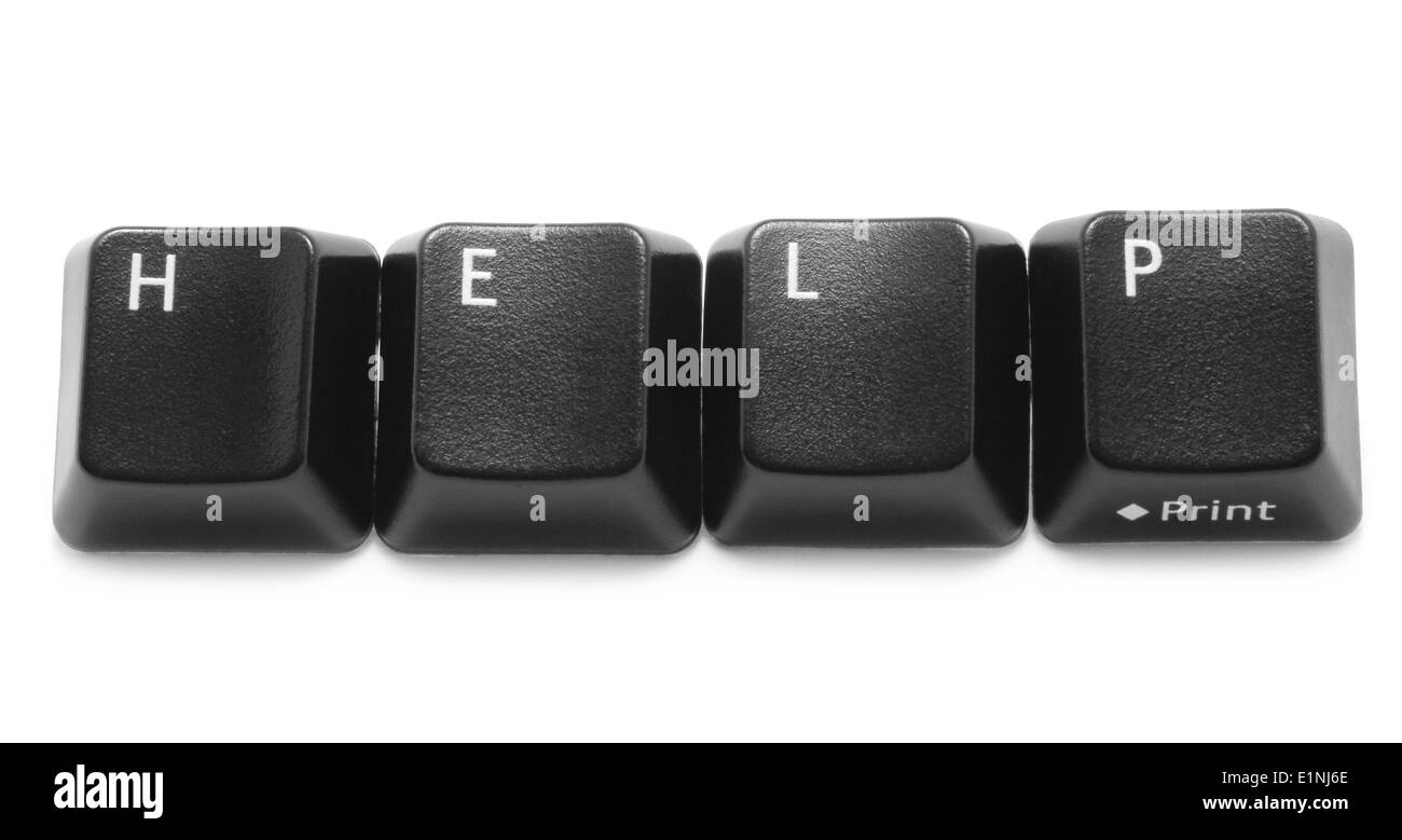 Touches du clavier isolé sur fond blanc Banque D'Images