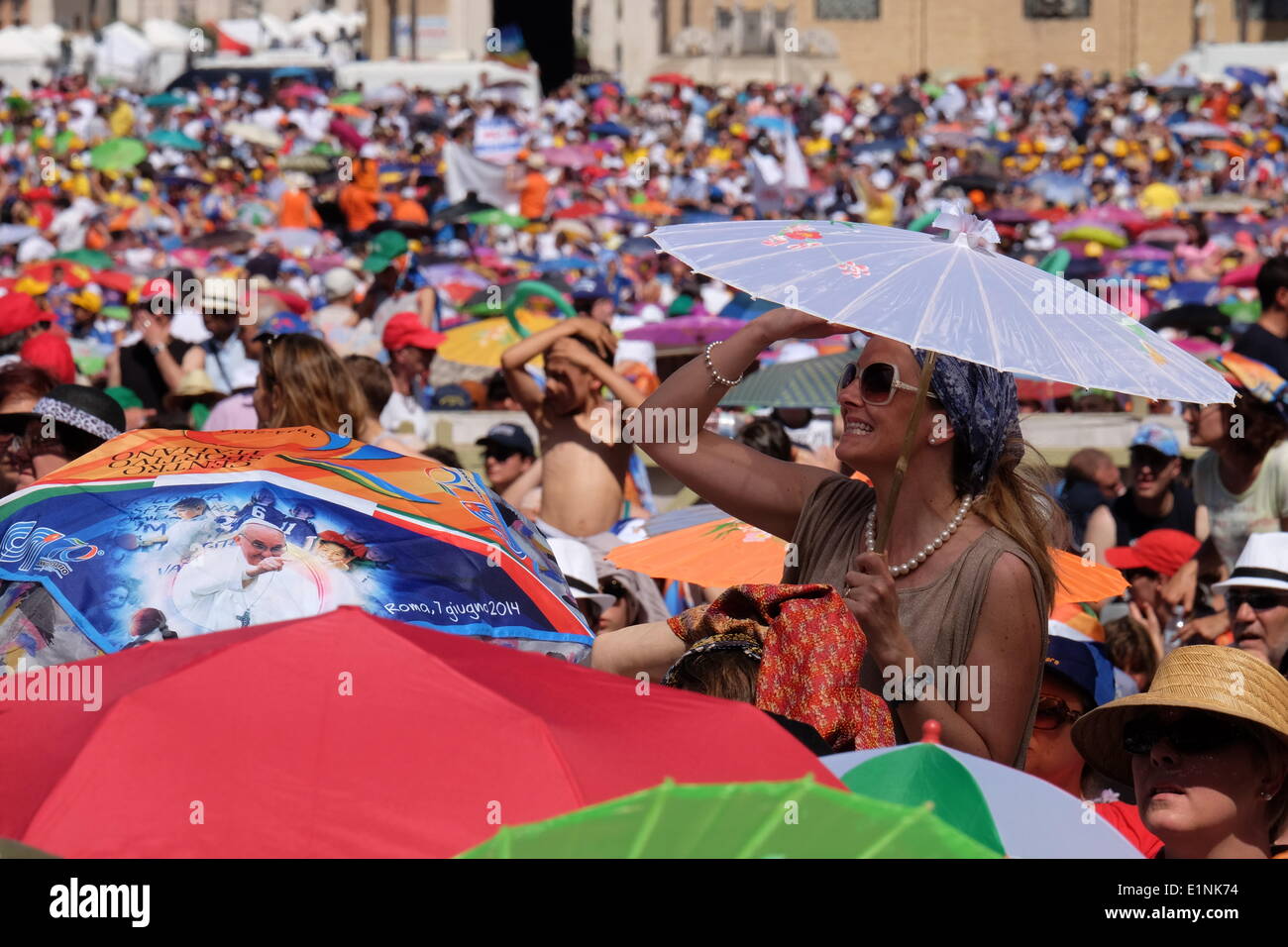 La cité du Vatican. 07Th Juin, 2014. Pape Francis rencontrez l'ICS (Centro Sportivo Italiano, Centre sportif italien) pour les 70 ans de l'association Crédit : Realy Easy Star/Alamy Live News Banque D'Images