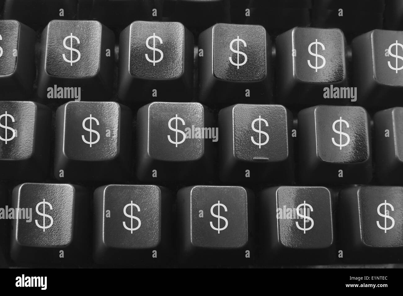 Clavier de l'ordinateur avec des symboles du dollar Photo Stock - Alamy