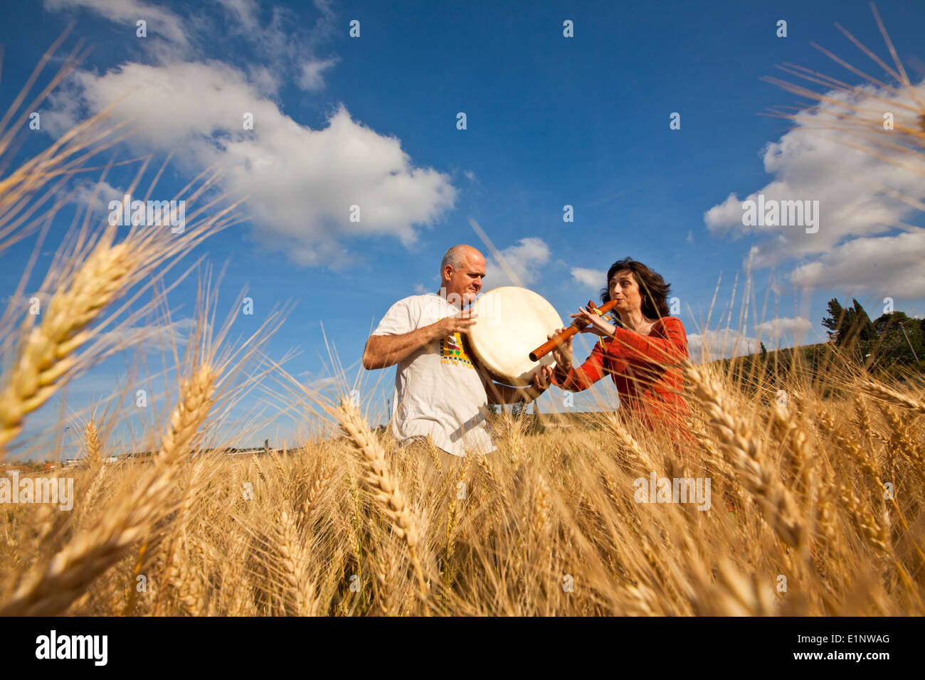 Chavouot (semaines) fête juive de la récolte des céréales et des produits agricoles Banque D'Images