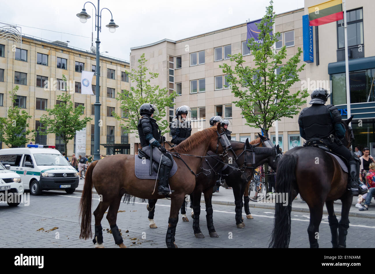 La police montée de l'événement Ville Banque D'Images