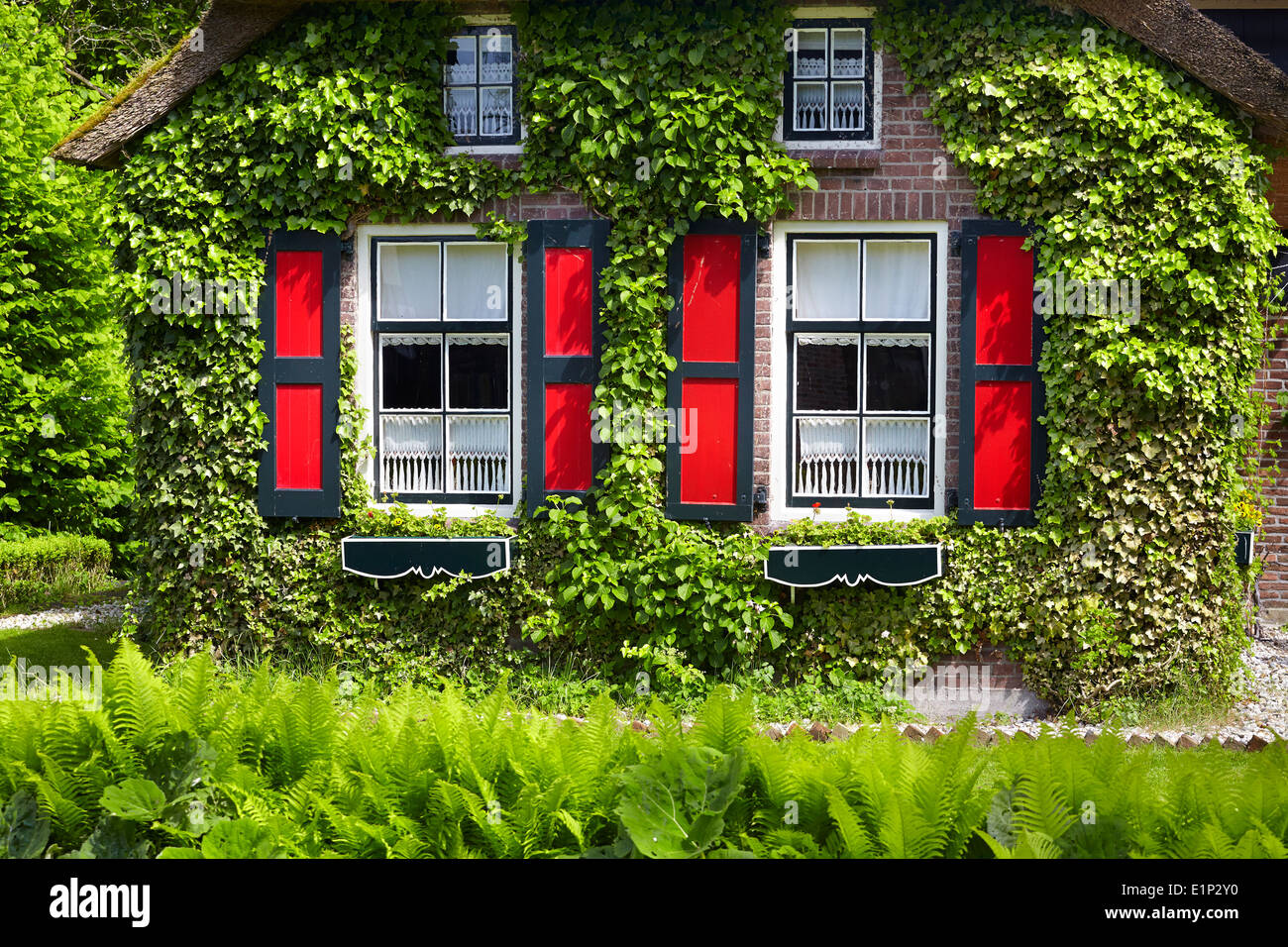 Giethoorn village - Hollande Pays-Bas Banque D'Images