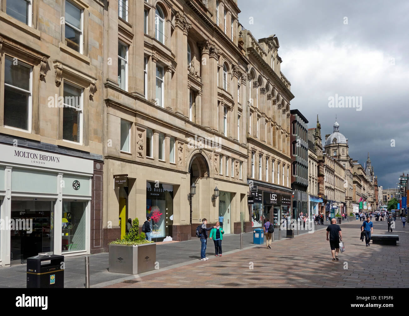 Buchanan Street dans le centre-ville de Glasgow en Écosse Banque D'Images