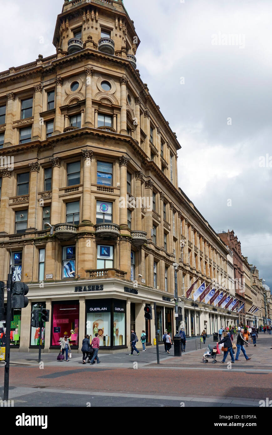 House of Fraser store à l'angle de l'Argyle Street et Buchanan Street, à Glasgow en Écosse Banque D'Images