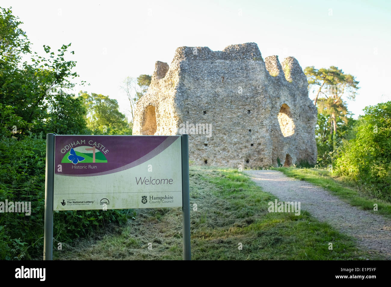Odiham Castle près de Basingstoke, Hampshire, Angleterre. Banque D'Images