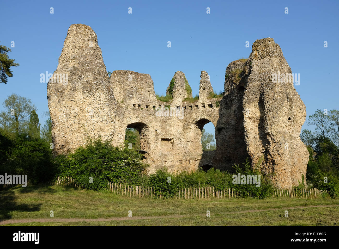 Odiham Castle près de Basingstoke, Hampshire, Angleterre. Banque D'Images