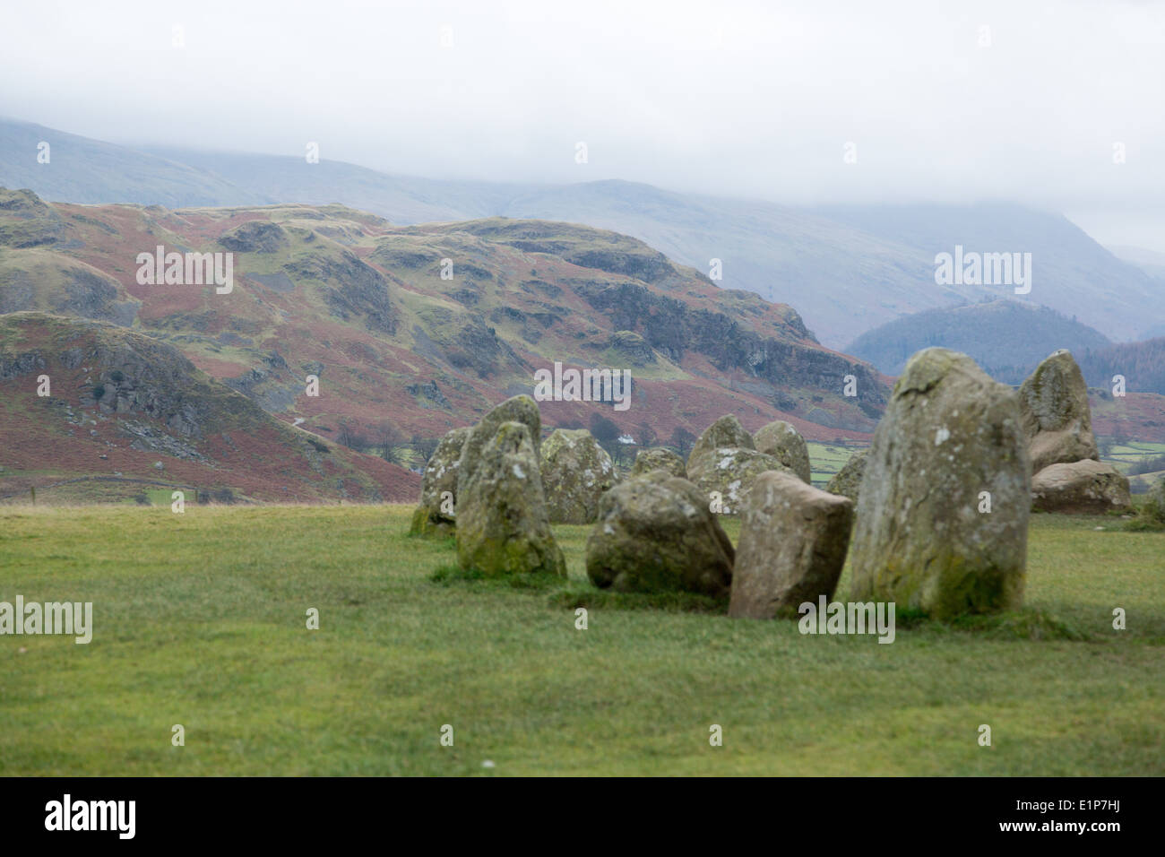 Cercle de pierres de Castlerigg Lake District Banque D'Images