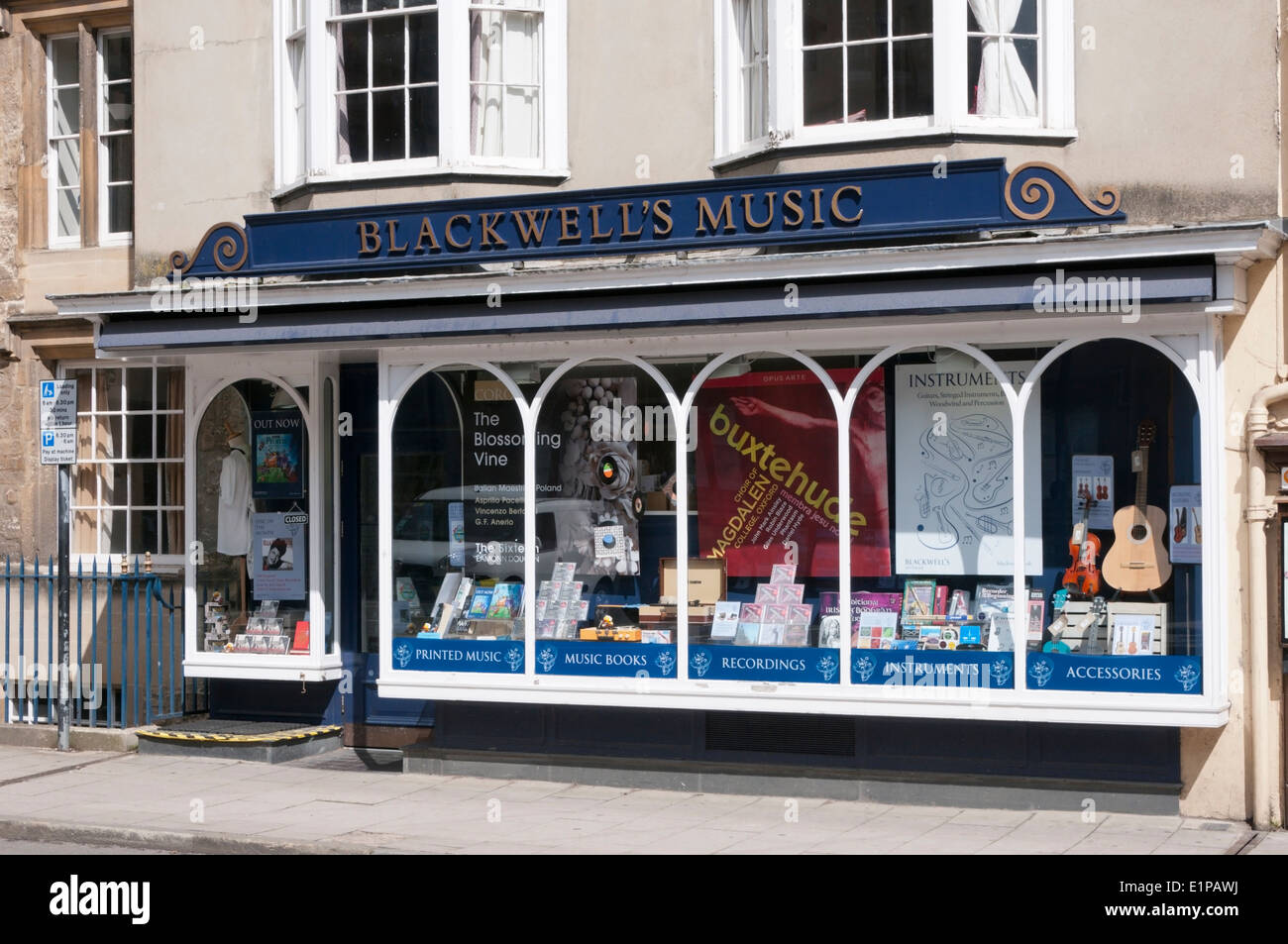 Blackwell's music shop à Oxford. Banque D'Images