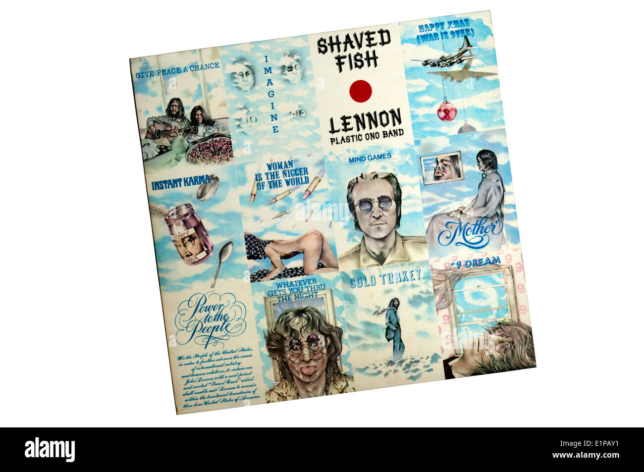 Émincé de poisson était une compilation de singles de l'album 1975 par John Lennon, sorti sur Apple Records. Banque D'Images