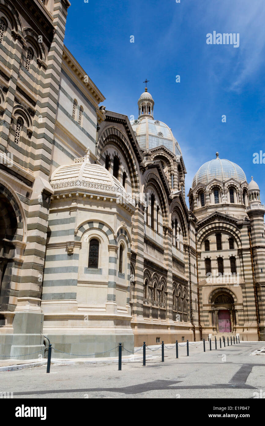 Le dôme de la Cathédrale de la Major à Marseille, France Banque D'Images