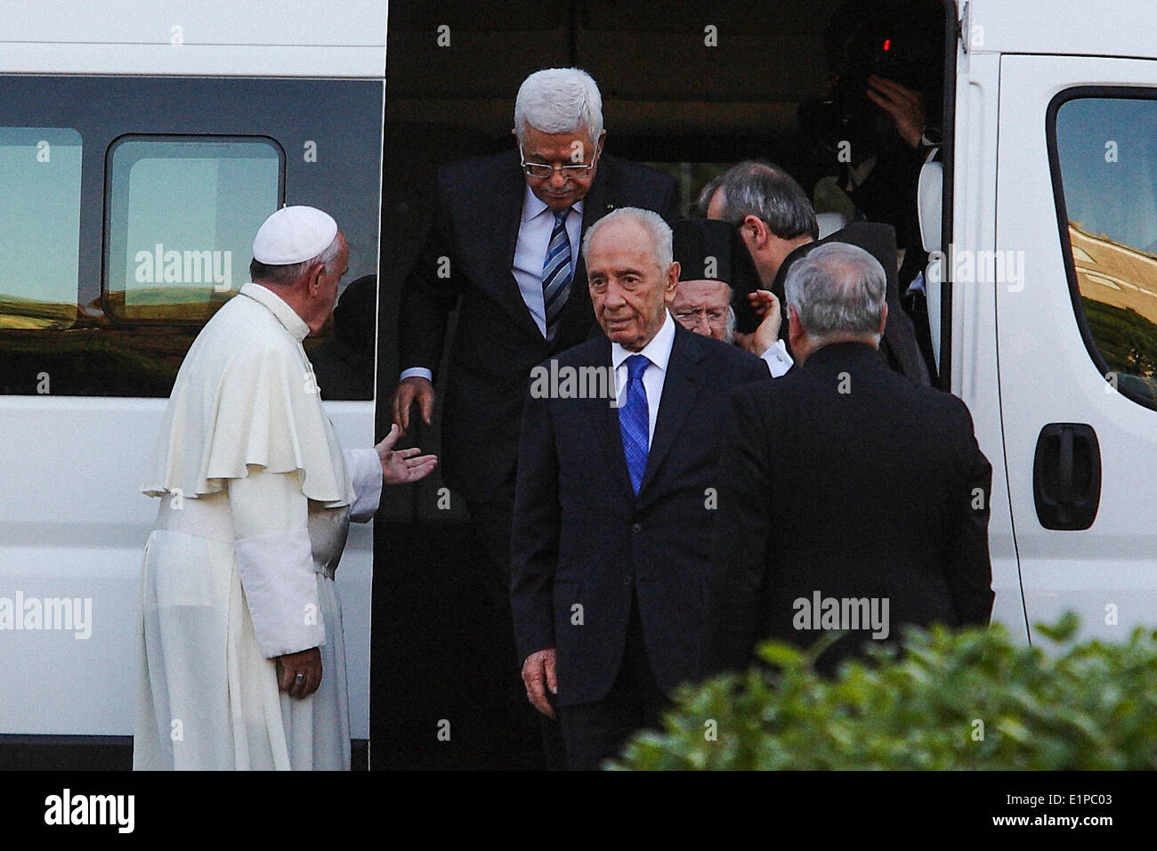 Cité du Vatican le 08 juin 2014 Rencontre de prière, choisie par notre père saint François a invité les présidents d'Israël, Shimon Peres, et l'Autorité palestinienne Mahmoud Abbas Banque D'Images
