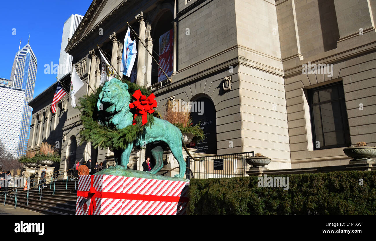 L'Art Institute de Chicago, présenté le 28 décembre 2013 Banque D'Images