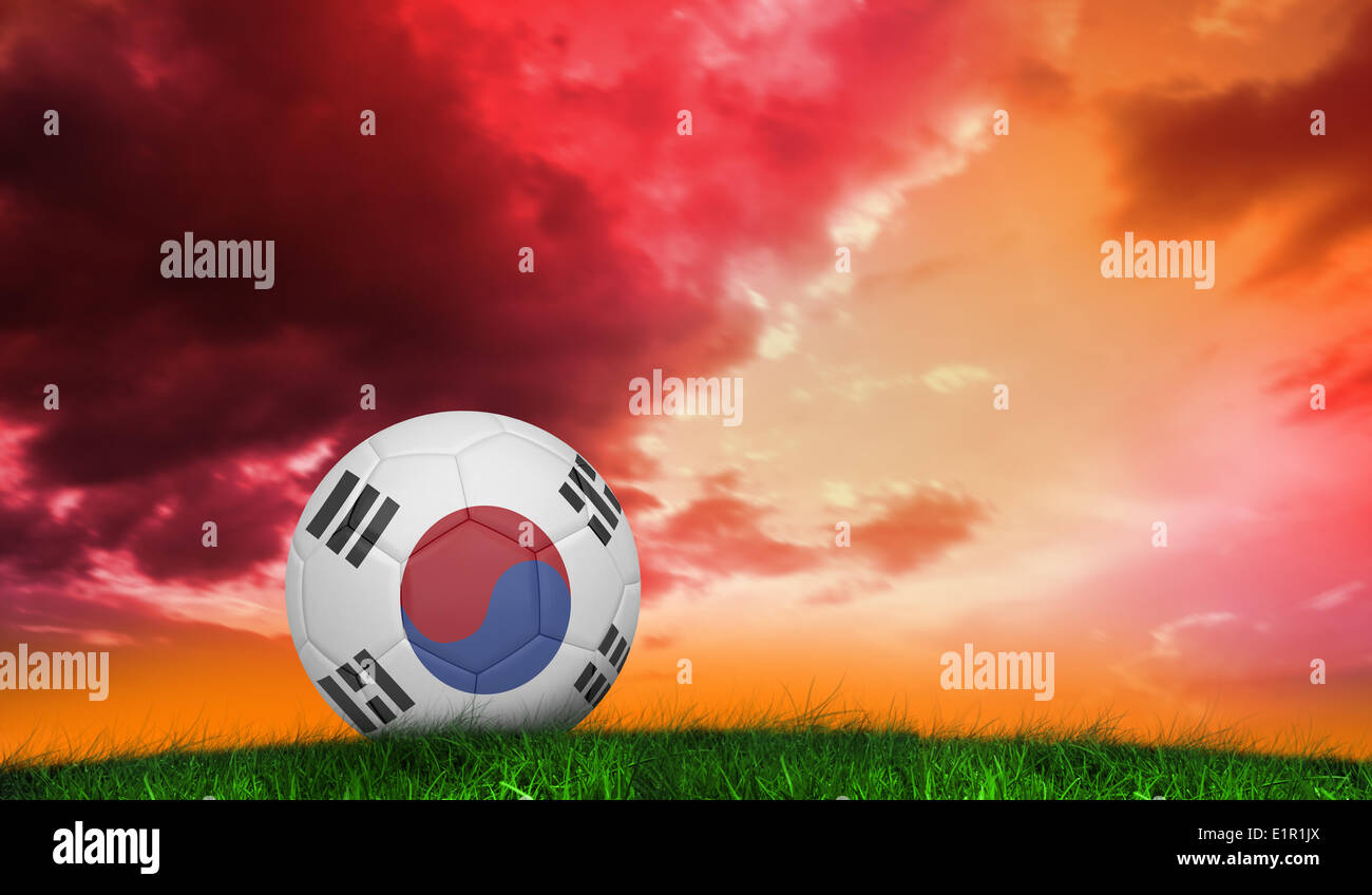 Image composite du football en Corée du Sud couleurs Banque D'Images
