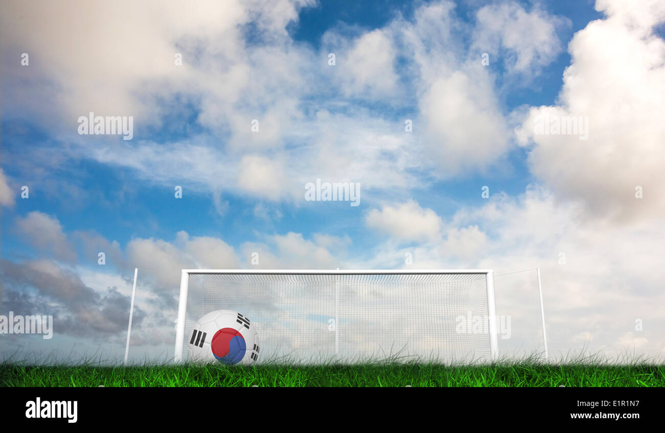 Image composite du football en Corée du Sud couleurs Banque D'Images