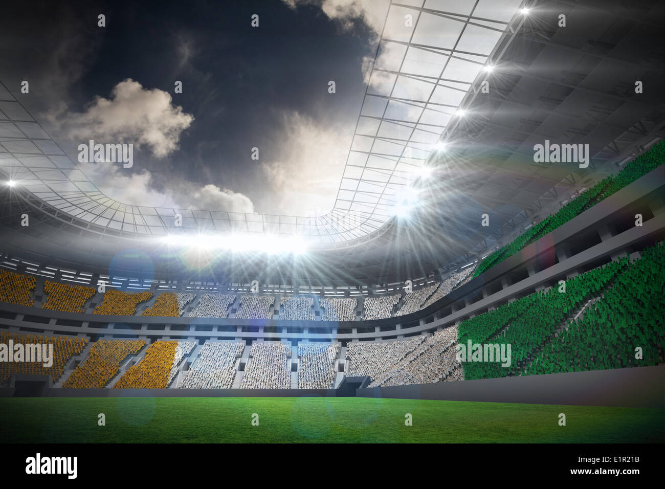 Image composite du drapeau national de la côte d'ivoire Banque D'Images