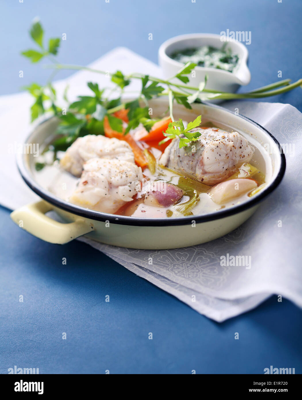 Blanquette Lotte Banque D'Images