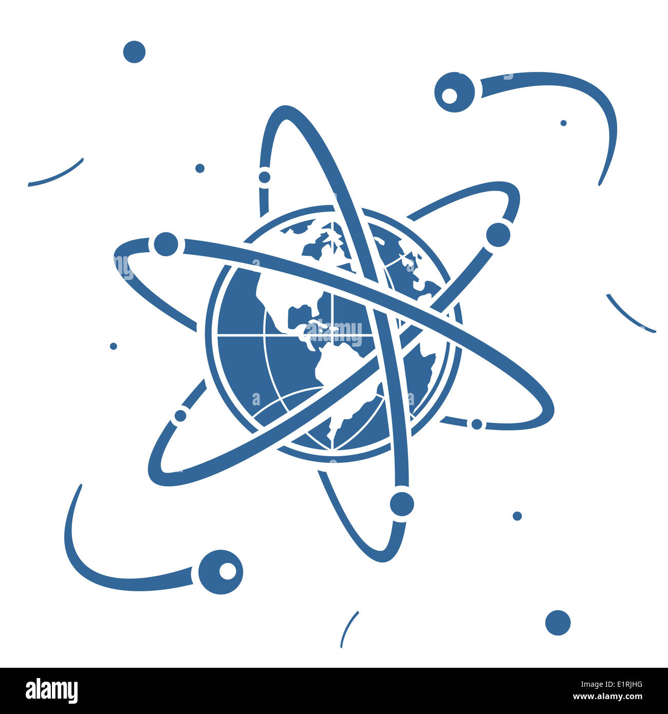 Planète symbole dans l'espace Banque D'Images