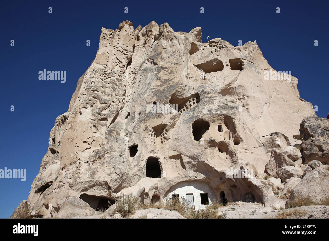 Ancienne grotte maisons de Cappadoce, Turquie Banque D'Images