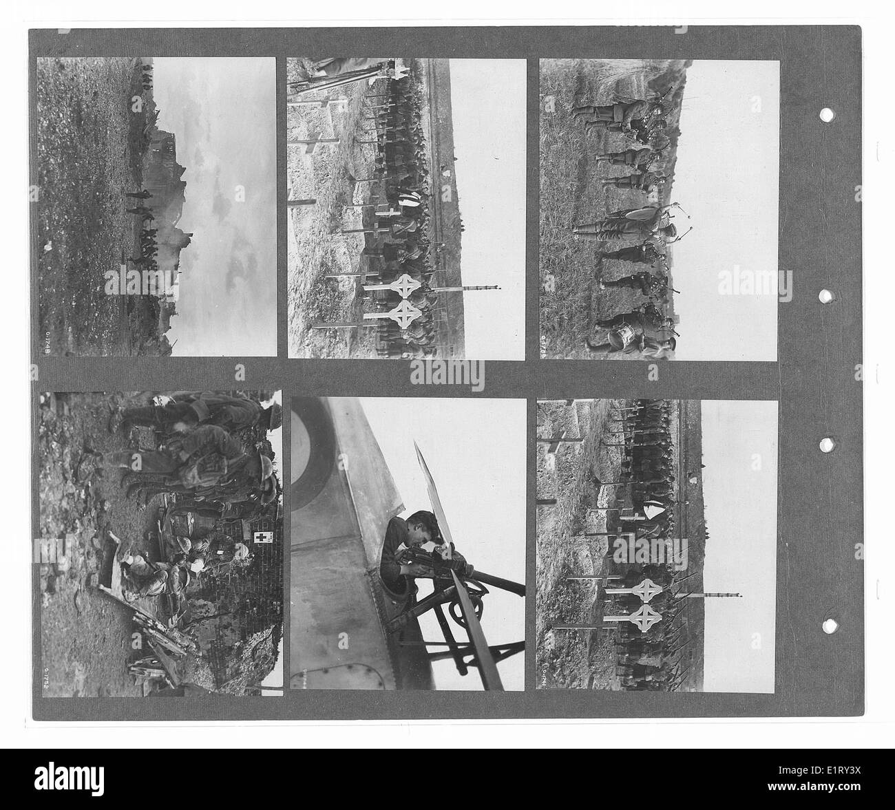 Photographie de guerre officielle du Canada tirée du volume 3, montrant les 15e sikhs, 18e lancers et diverses autres unités telles que les 2/2 Gurkhas, 39e Garhwalis et 58e Rifles pendant la première Guerre mondiale. L'image illustre le rôle de ces unités en France. Banque D'Images