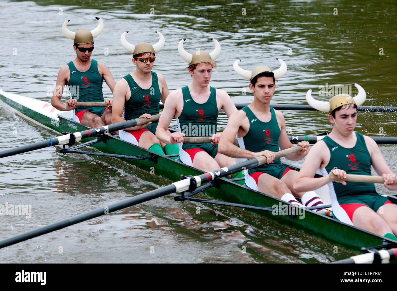 Oxford peut Eights, un collège Jésus huit hommes, Oxford, UK Banque D'Images