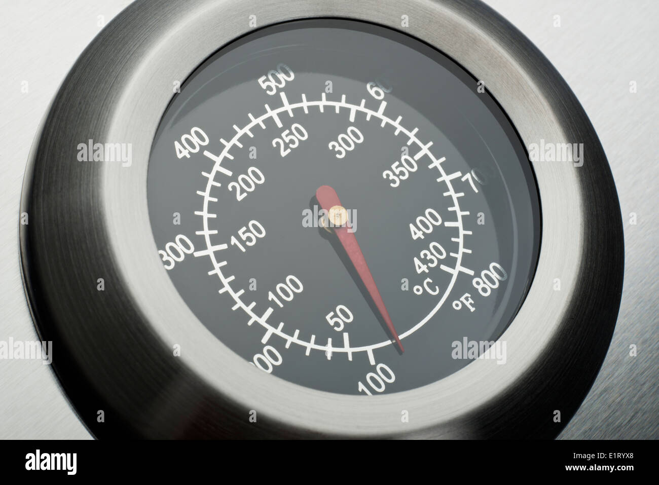 Thermomètre indicateur de température ou d'un barbecue Banque D'Images