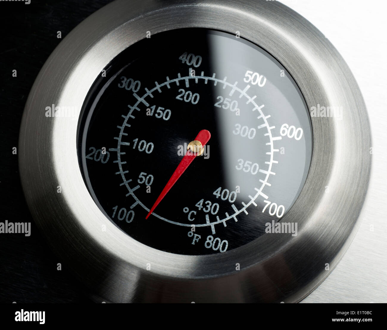 Thermomètre indicateur de température ou d'un barbecue Banque D'Images