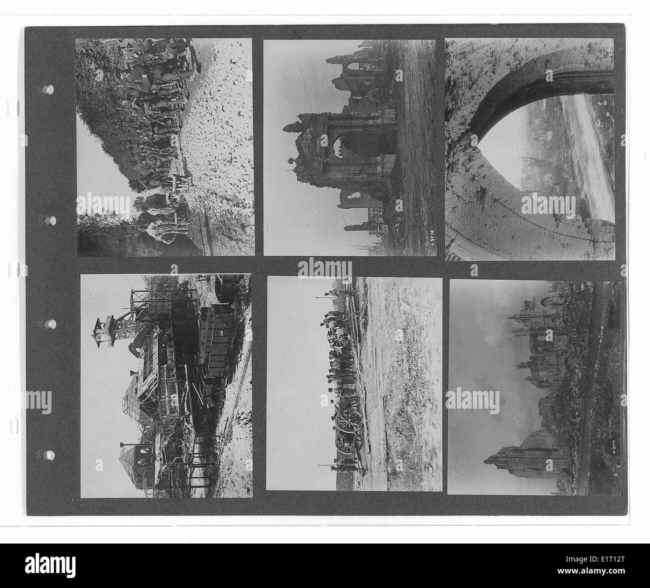 Cette image est tirée de la collection de photographies officielles de guerre du Canada, volume 4. Il comprend diverses unités du corps indien, telles que le 15e Sikhs et le 18e Lancers, pendant la première Guerre mondiale, soulignant leur service sur le front occidental dans des régions comme St Floris et Merville. Banque D'Images