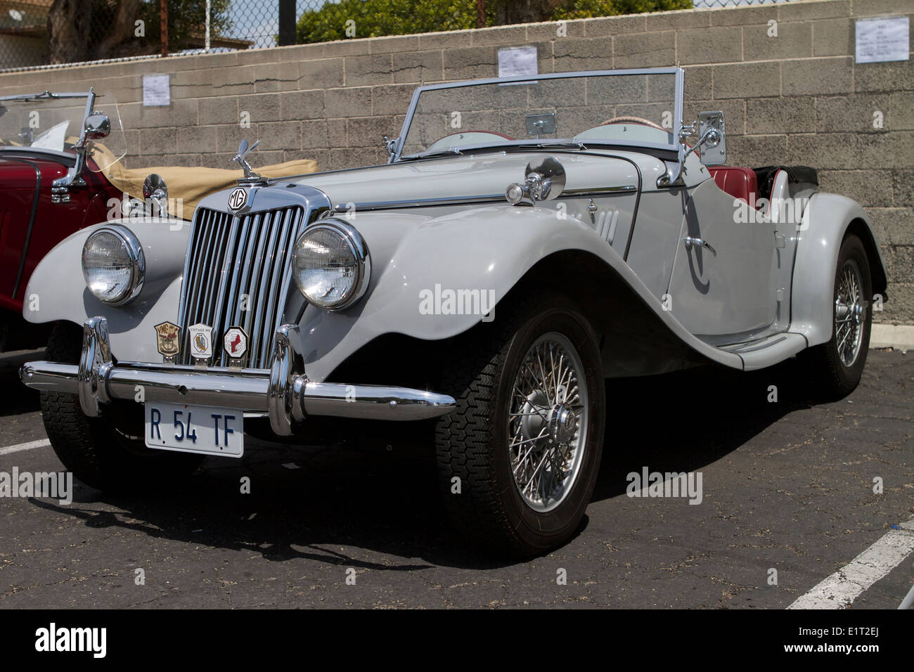 1954 MG TF British vintage car sur l'affichage à un British car show à Santa Ana en Californie Banque D'Images