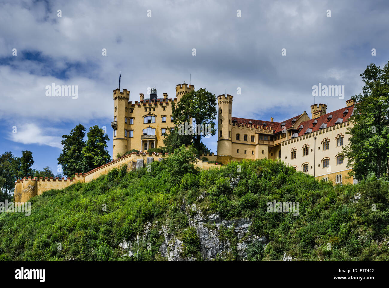 La Bavière, Allemagne. Schloss Hohenschwangau, palais du 19e siècle dans le sud de l'Allemagne Banque D'Images