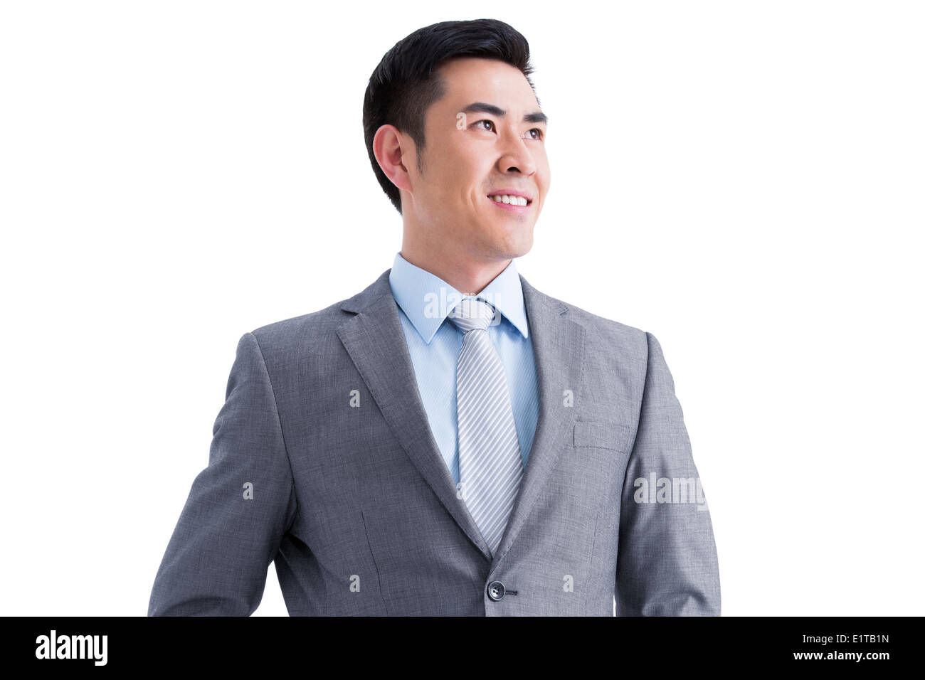 Happy businessman looking at view Banque D'Images