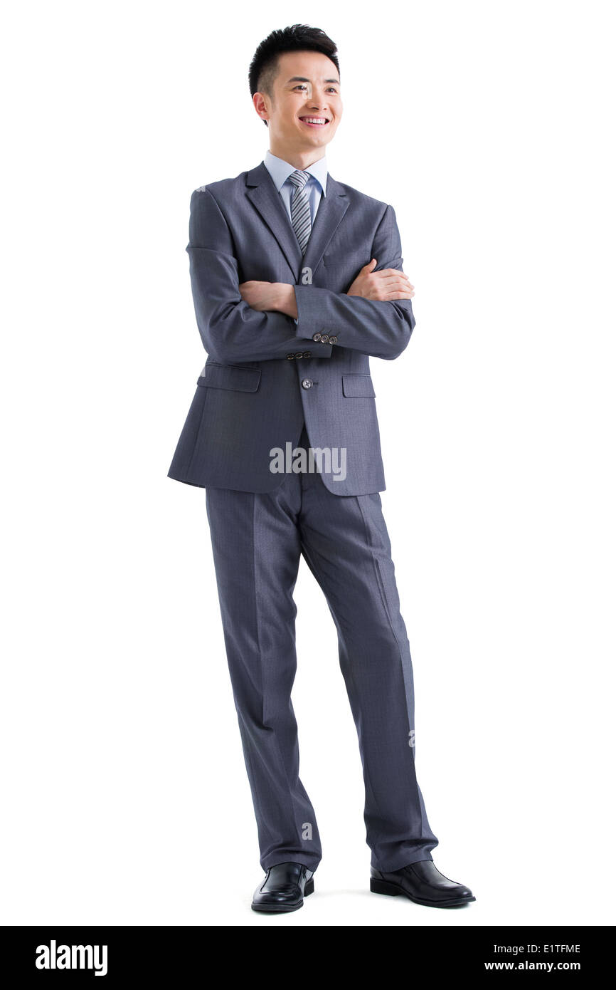 Young businessman looking at view Banque D'Images