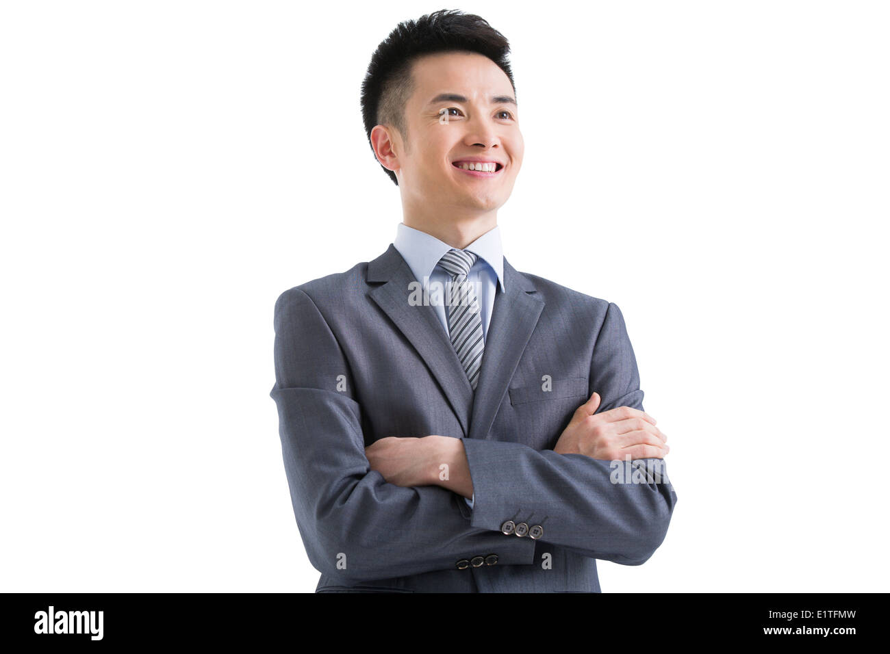 Young businessman looking at view Banque D'Images