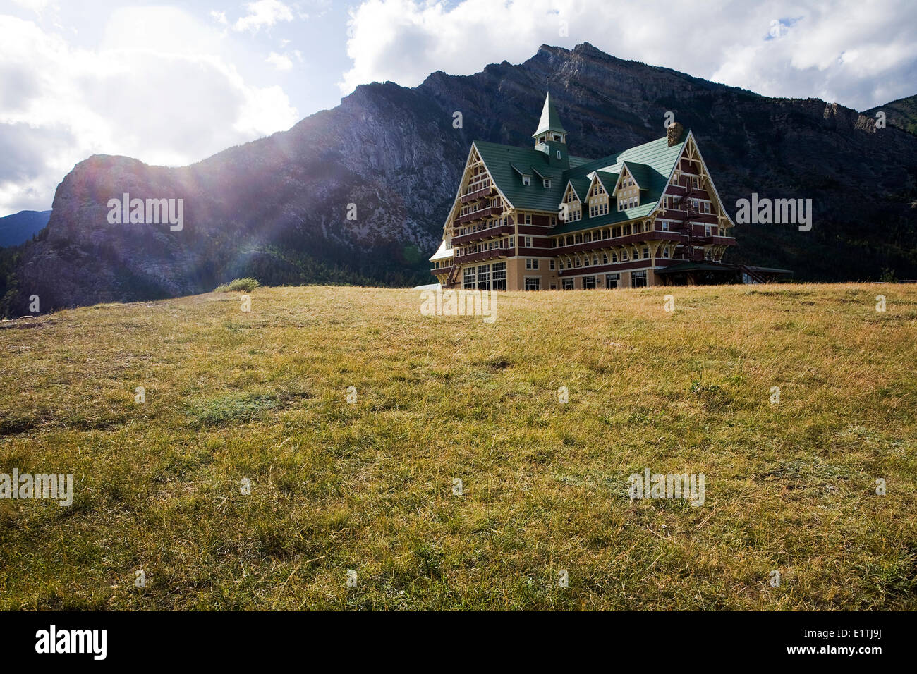 Hôtel Prince de Galles, parc national des Lacs-Waterton, en Alberta, Canada. Banque D'Images