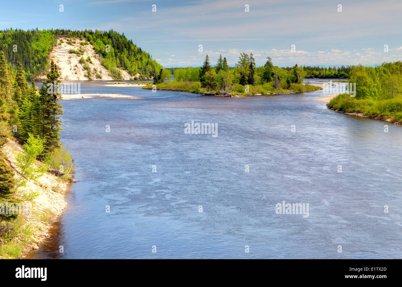 La rivière Godbout, Côte-Nord, Saint-Laurent, Côte-Nord, Québec, Canada Banque D'Images