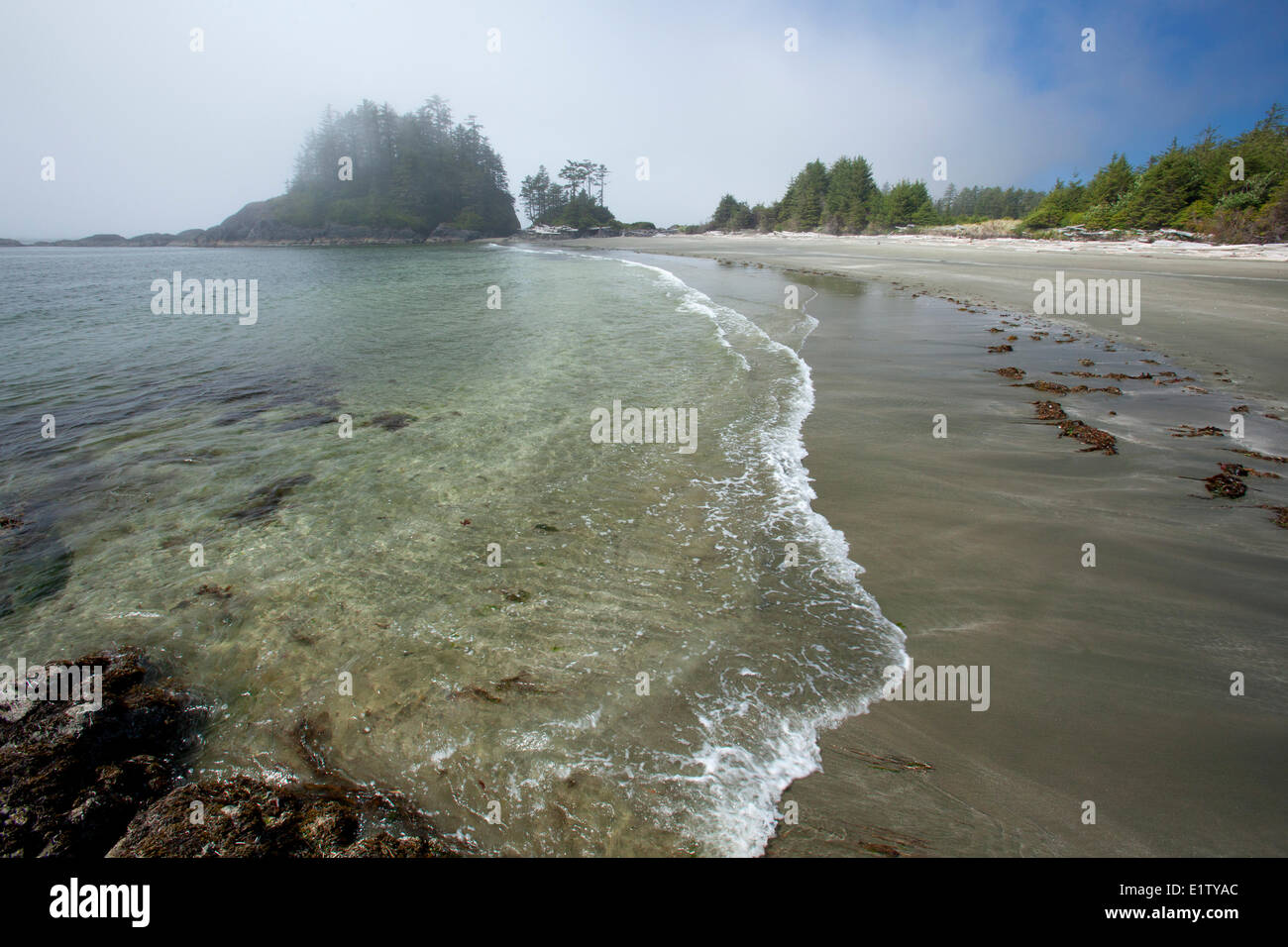 Plages de radar dans la région de Pacific Rim National Park, près de Tofino, Colombie-Britannique Canada sur l'île de Vancouver à l'UNESCO de Clayoquot Sound Banque D'Images