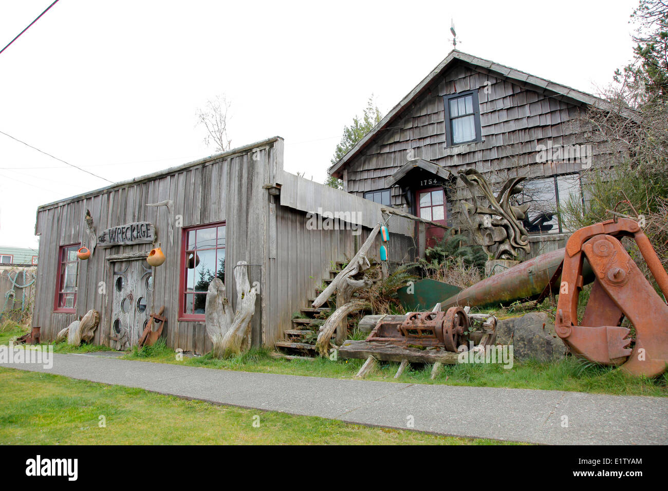 L'épave à Ucluelet, en Colombie-Britannique. Banque D'Images