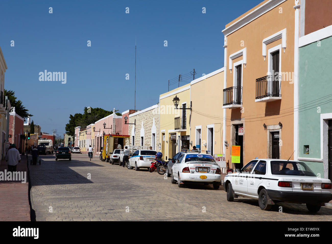 Le Mexique, Yucatan, Valladolid, la ville coloniale Banque D'Images