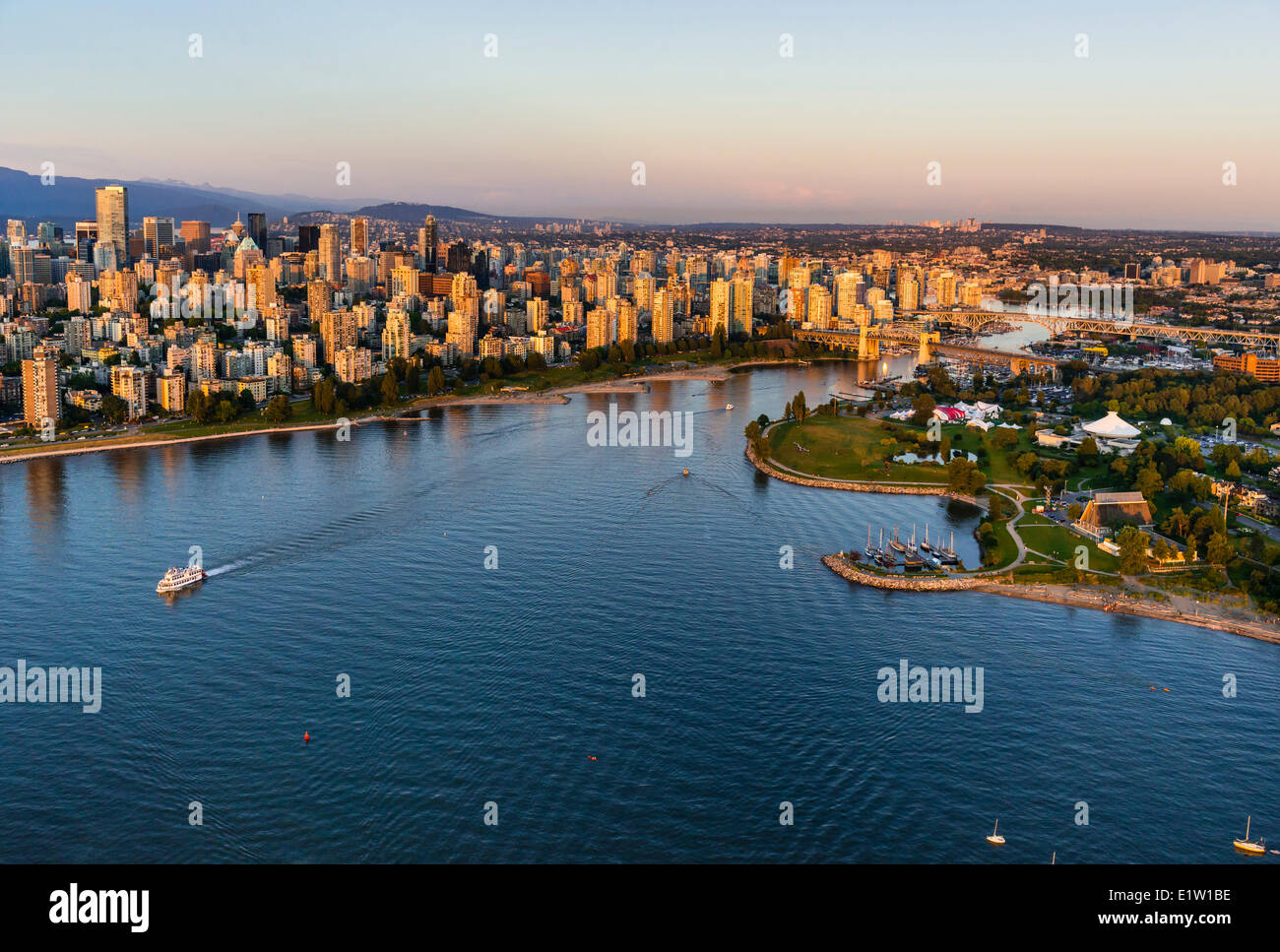 Aireal vue sur Vancouver, Colombie-Britannique, Canada Banque D'Images