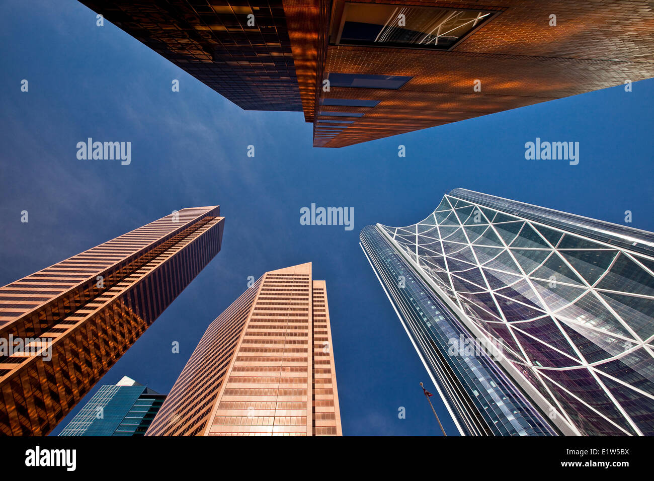 Bow Tower et Suncor Energy Centre, Calgary, AB, Canada. Banque D'Images