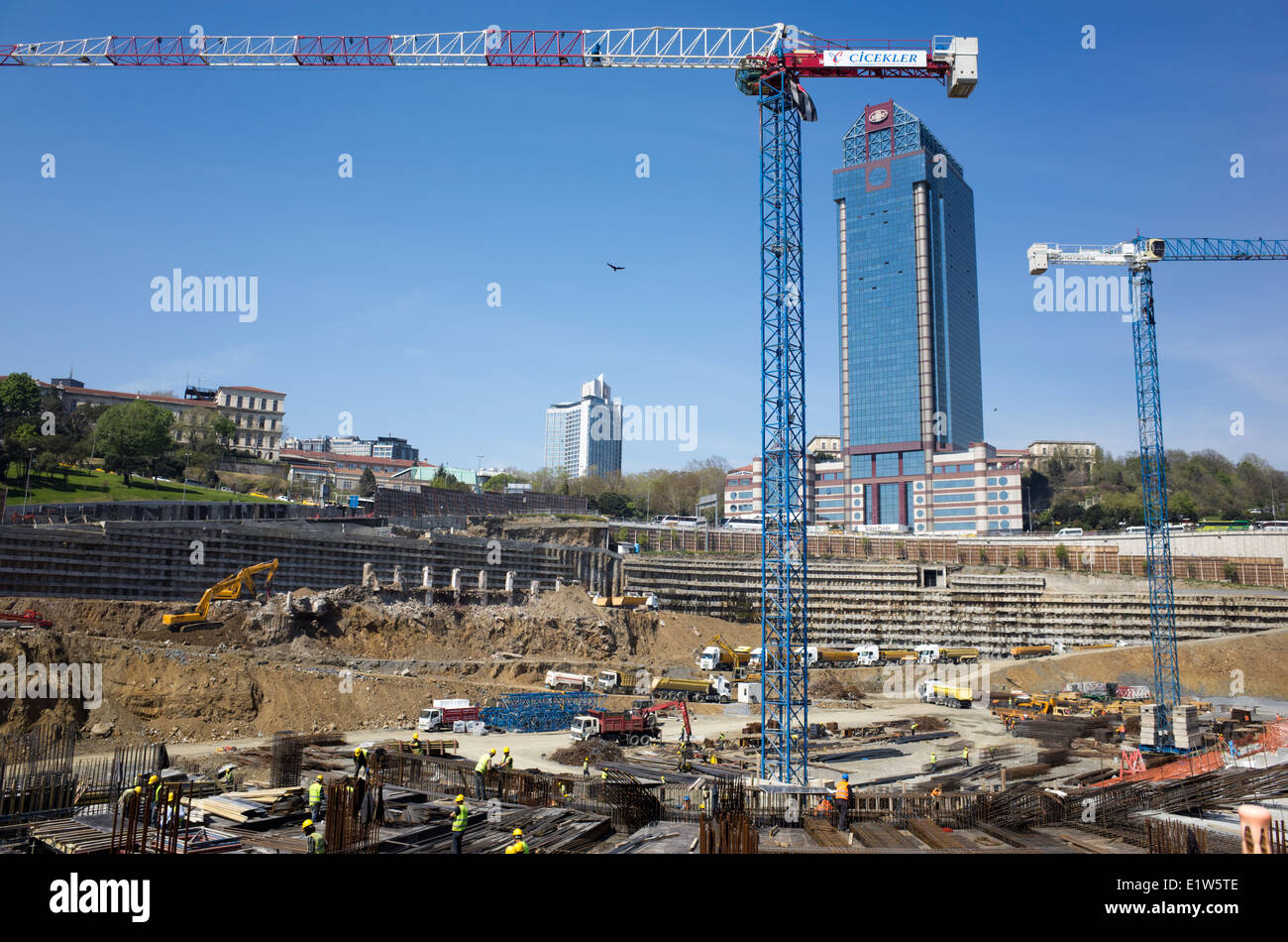 Stade BJK İnönü en construction à Istanbul Turquie Banque D'Images