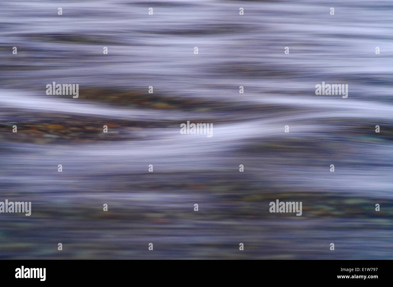Un résumé de la rivière Shuswap près de Kingfisher dans la région de Shuswap de la Colombie-Britannique, Canada Banque D'Images