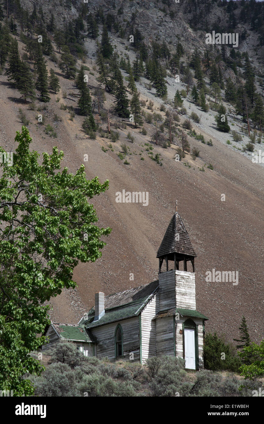 Pokhiest les Premières Nations, l'église Église, vallée de la rivière Thompson, British Columbia, Canada Banque D'Images